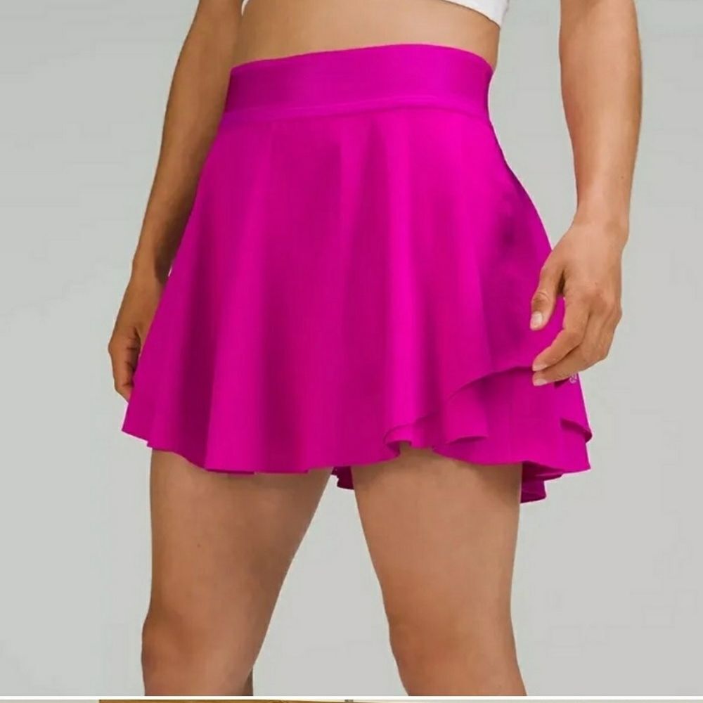 lululemon Court rival perforated HR skirt (long) hot pink